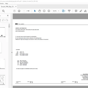 Ducati 996 TwoSeater Parts Manual 915.1.082.1C - PDF DOWNLOAD