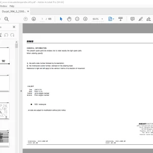 Ducati 996S 2000 Parts Manual 915.1.096.1B - PDF DOWNLOAD