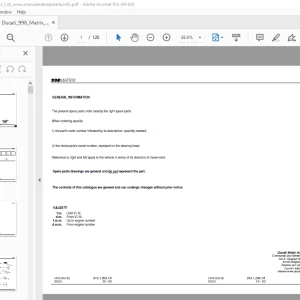 Ducati 998 2004 Parts Manual 915.1.200.1A - PDF DOWNLOAD
