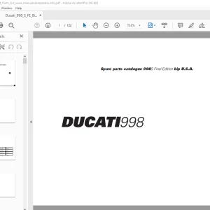 Ducati 998S 2004 Parts Manual PN 91512102A - PDF DOWNLOAD