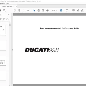 Ducati 998S 2004 Parts Manual PN 91512112A - PDF DOWNLOAD
