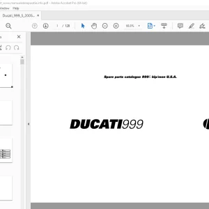 Ducati 999S bip/mon 2005 Parts Manual PN 91511772C PDF