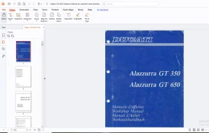 Ducati Alazzurra GT 350 Alazzurra GT 650 Workshop Manual - PDF
