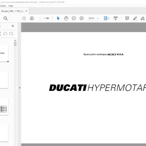 Ducati HYPERMOTARD 1100_2008 Parts Manual PN 91512581B PDF