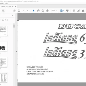 Ducati Indiana 650 & Indiana 350 Parts Manual - PDF DOWNLOAD