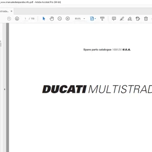 Ducati MULTISTRADA 1000 DS 2005 Parts Manual PN 91511882C PDF