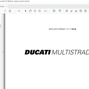 Ducati MULTISTRADA 1000 DS 2006 Parts Manual PN 91511882D PDF