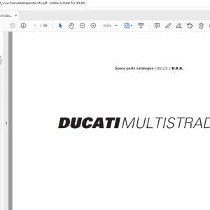 Ducati MULTISTRADA 1000 DS S 2005 Parts Manual PN 91512232A PDF