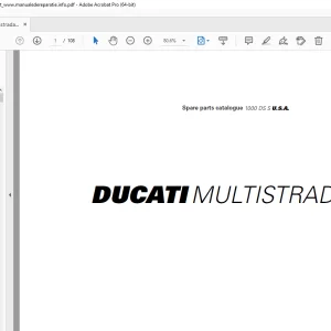 Ducati MULTISTRADA 1000 DS S 2006 Parts Manual PN 91512232B - PDF DOWNLOAD