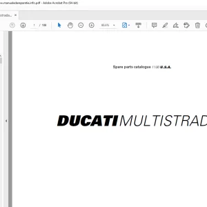 Ducati MULTISTRADA 1100 2007 Parts Manual PN 91512491A PDF