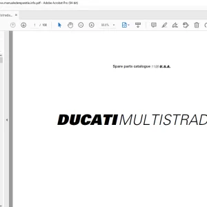 Ducati MULTISTRADA 1100 2008 Parts Manual PN 91512681B PDF