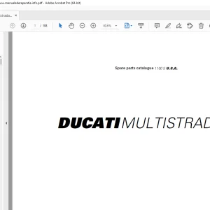 Ducati MULTISTRADA 1100 S 2007 Parts Manual PN 91512511A PDF