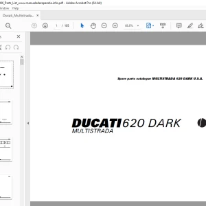 Ducati MULTISTRADA 620 DARK 2006 Parts Manual PN 915.1.233.1B PDF