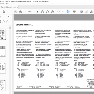 Ducati Monster 1000DARK 2003 Parts Manual PN 91511731A PDF