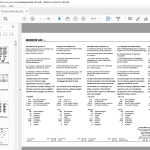 Ducati Monster 620 2003 Parts Manual PN 91511401B - PDF DOWNLOAD