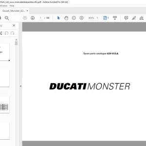 Ducati Monster 620 2005 Parts Manual PN 91511462D PDF