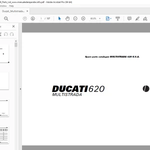 Ducati Monster 620 Multistrada 2006 Parts Manual PN 915.1.227.1C PDF