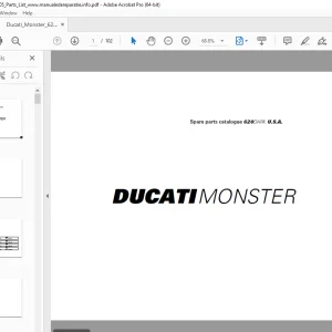 Ducati Monster 620DARK 2005 Parts Manual PN 91511482D PDF