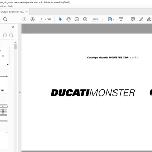 Ducati Monster 750 2002 Parts Manual PN 91510551E - PDF DOWNLOAD