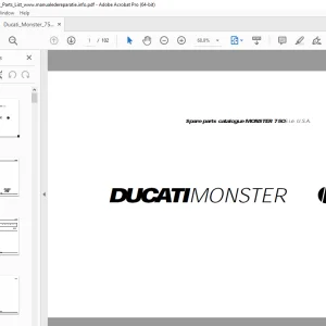 Ducati Monster 750S 2002 Parts Manual PN 91511441A - PDF DOWNLOAD