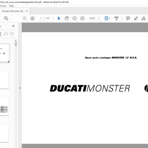 Ducati Monster S2R 2005 Parts Manual PN 91512202A - PDF DOWNLOAD