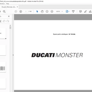 Ducati Monster S2R 2006 Parts Manual PN 91512202B - PDF DOWNLOAD