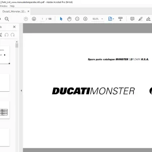 Ducati Monster S2R DARK 2005 Parts Manual PN 91512212A - PDF DOWNLOAD