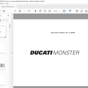 Ducati Monster S2R1000 2006 Parts Manual PN 91512372A - PDF DOWNLOAD
