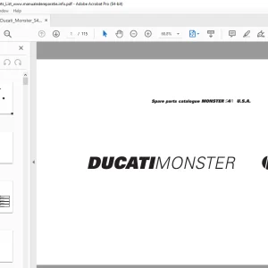 Ducati Monster S4R 2004 Parts Manual PN 91511871B - PDF DOWNLOAD