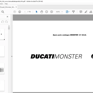 Ducati Monster S4R 2005 Parts Manual PN 91511872C - PDF DOWNLOAD