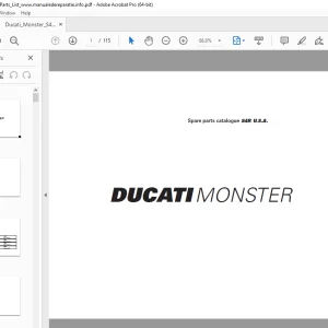 Ducati Monster S4R 2006 Parts Manual PN 91511872D - PDF DOWNLOAD