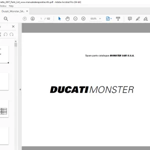 Ducati Monster S4R 2007 Parts Manual PN 91511872E - PDF DOWNLOAD