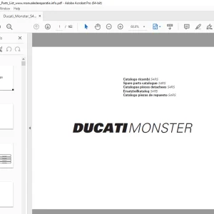 Ducati Monster S4RS 2007 Parts Manual PN 91512402B - PDF DOWNLOAD