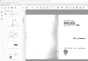 Ducati Motorcycle 196 350 Scrambler Use & Maintenance Manual PDF