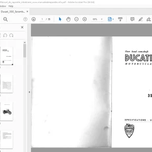 Ducati Motorcycle 196 350 Scrambler Use & Maintenance Manual PDF