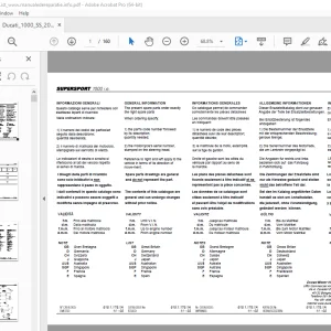 Ducati SUPERSPORT 1000 2003 Parts Manual PN 91511791A PDF