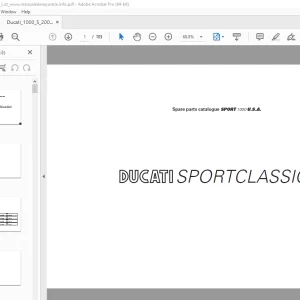 Ducati Sportclassic 1000 Parts Manual PN 91512392A PDF