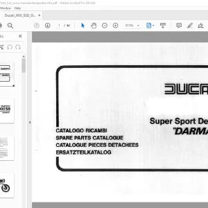 Ducati Super sport Desmo DARMAH Parts Manual - PDF DOWNLOAD