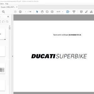 Ducati Superbike 1098 Parts Manual PN 91512551B - PDF DOWNLOAD