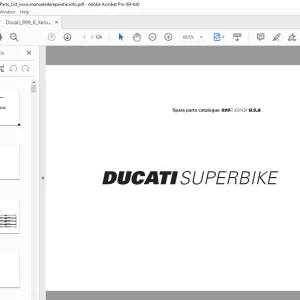 Ducati Superbike 999R Parts Manual PN 91512432A - PDF DOWNLOAD