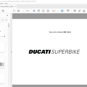 Ducati Superbike 999S Parts Manual PN 91511772D - PDF DOWNLOAD
