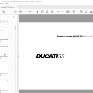 Ducati Supersport 750S Parts Manual - PDF DOWNLOAD