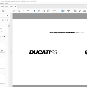Ducati Supersport 900S Parts Manual - PDF DOWNLOAD