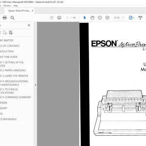 Epson Action Printer L-1000 User's Manual -  PDF DOWNLOAD