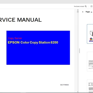 Epson Color Copy Station 8200 Copy Server Service Manual - PDF