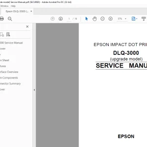 Epson DLQ-3000 (upgrade model) Service Manual PDF