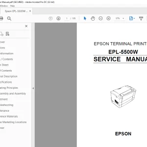 Epson EPL-5500W Service Manual -  PDF DOWNLOAD