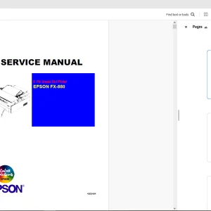 Epson FX-880 9 Pin Impact Dot Printer Service Manual - PDF DOWNLOAD
