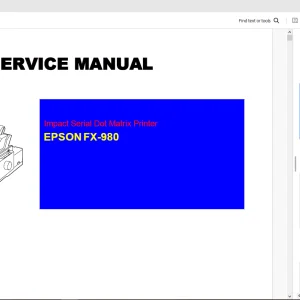 Epson FX-980 Impact Serial Dot Matrix Printer Service Manual - PDF