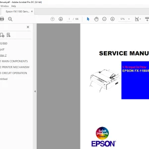 Epson FX1180 Service Manual - PDF DOWNLOAD
